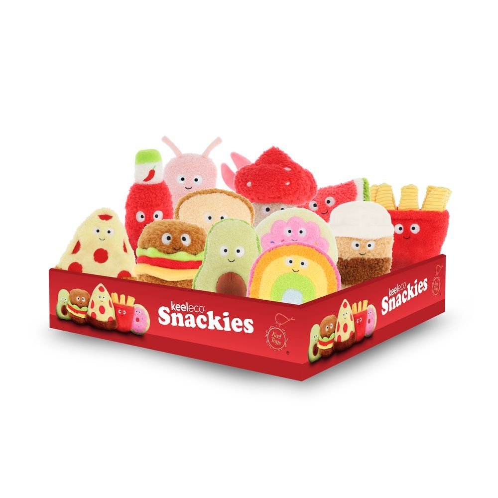 Expositor 12 Peluches Keeleco Snackies - Keel Toys