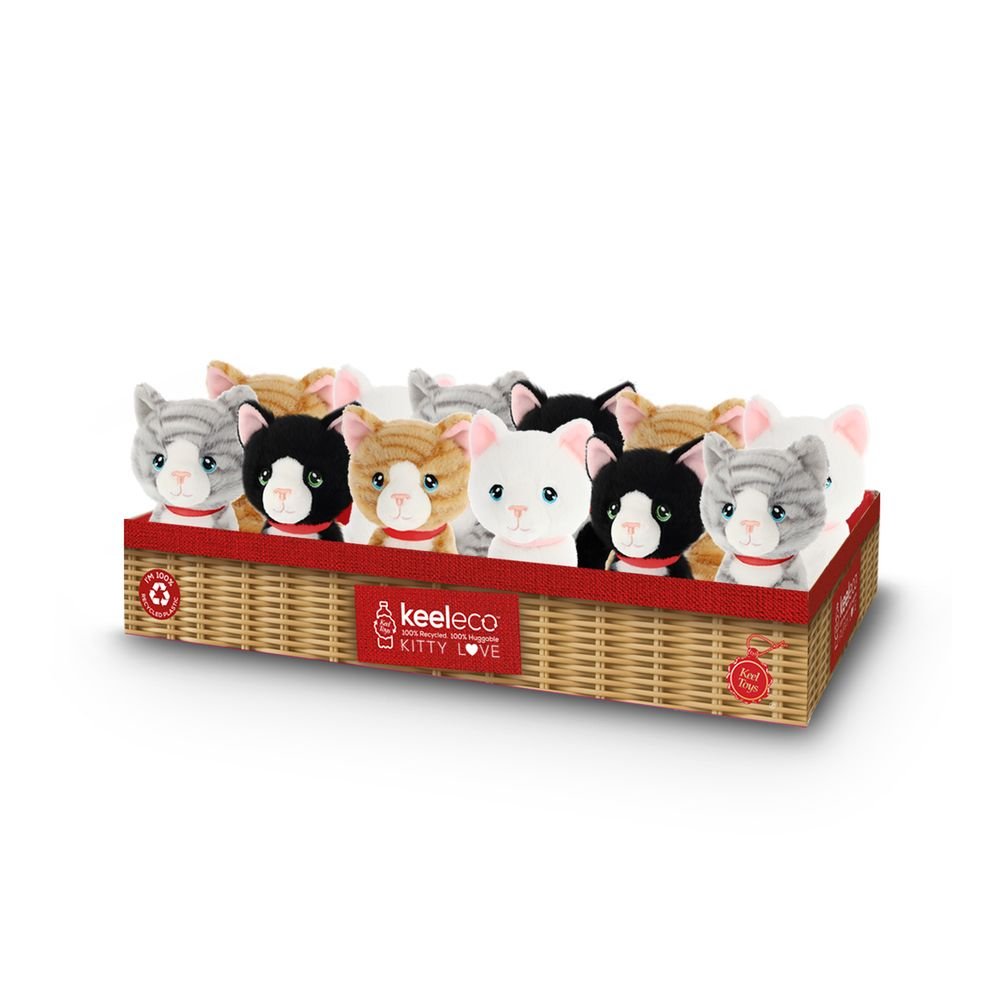 Peluche Keeleco Gatitos Love 14cm surtido
