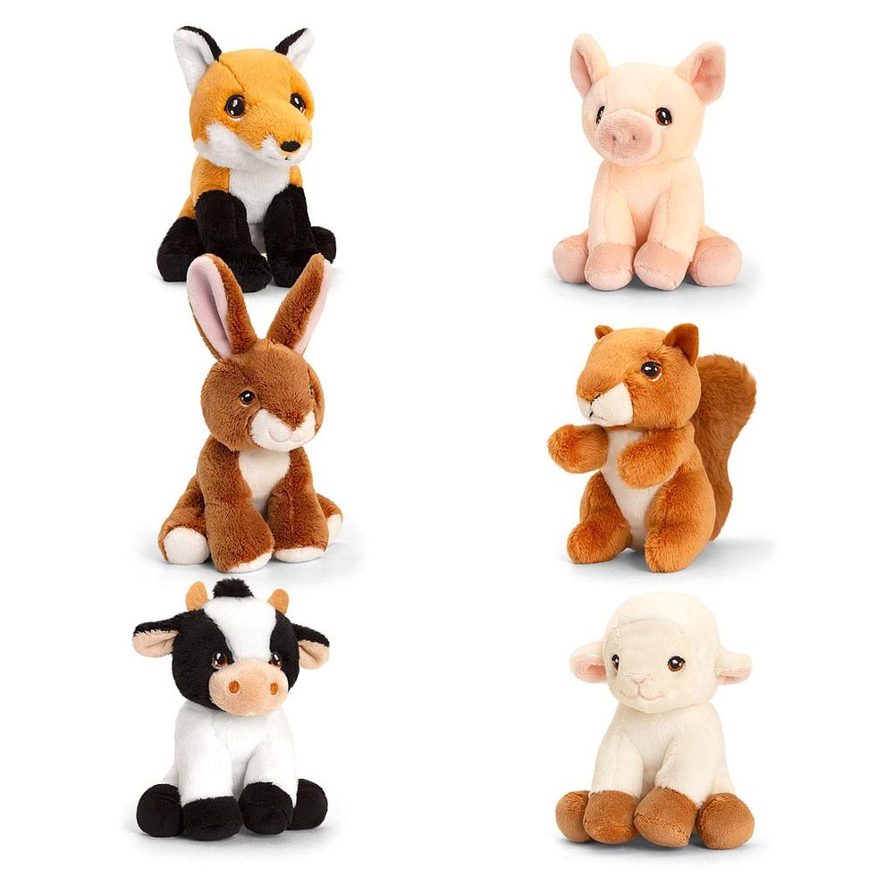 Expositor 12 peluches animales granja Keel Toys