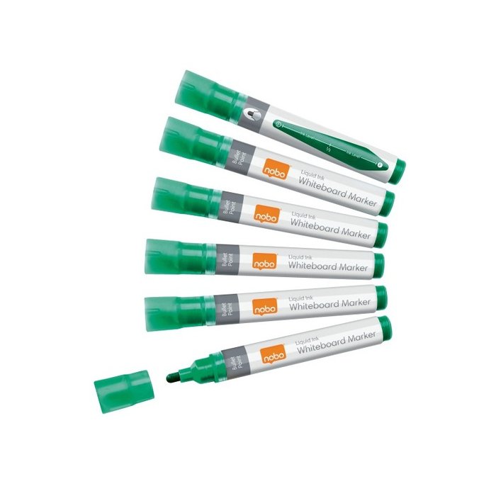 Rotulador Nobo Tinta Liquida Verde Punta Conica | Esselte, S,A, | Pack 10 Unidades Imagen principal del producto