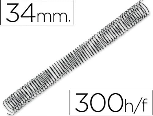 ESPIRAL METALICA 34 MM NEGRO PASO 5:1 CAJA 25 GBC | 1 UNIDADES | (GBC)