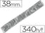 ESPIRAL METALICA 38 MM NEGRO PASO 5:1 CAJA 25 GBC | 25 UNIDADES | (GBC)