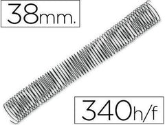 ESPIRAL METALICA 38 MM NEGRO PASO 5:1 CAJA 25 GBC | 25 UNIDADES | (GBC)