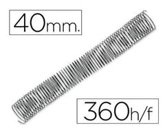 ESPIRAL METALICA 40 MM NEGRO PASO 5:1 CAJA 25 GBC | 1 UNIDADES | (GBC)