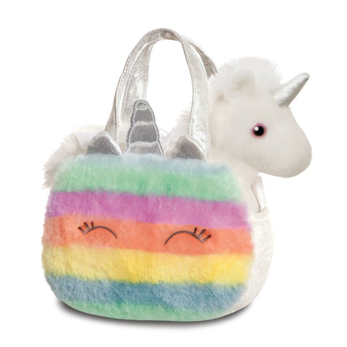Bolsa arcoíris con peluche unicornio Aurora 21 cm Imagen principal del producto