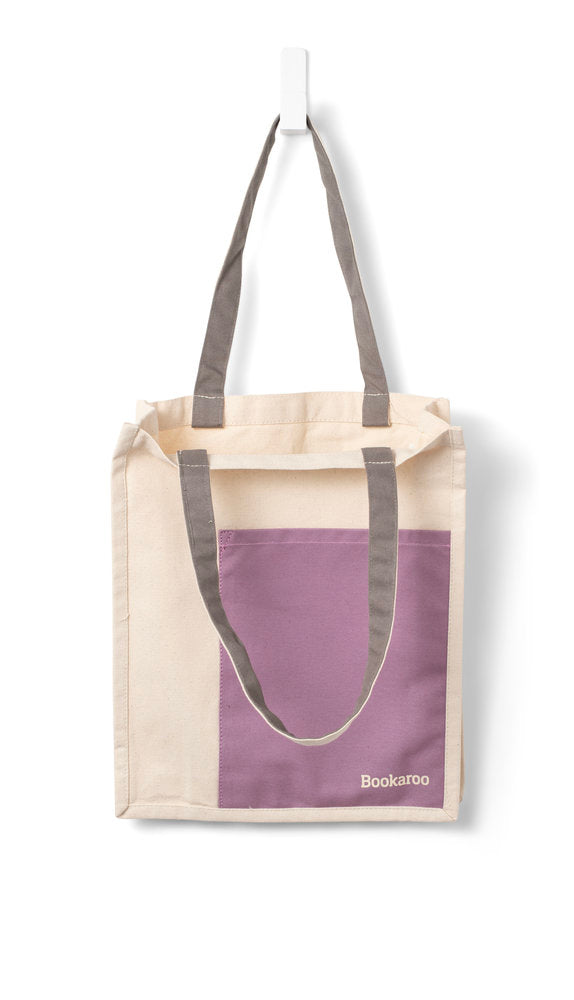 BOLSA ALGODON BERENJENA Y CREMA | THE COMPANY CALLED IF HOUSE Imagen principal del producto