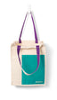 BOLSA ALGODON TURQUESA Y MORADO | THE COMPANY CALLED IF HOUSE