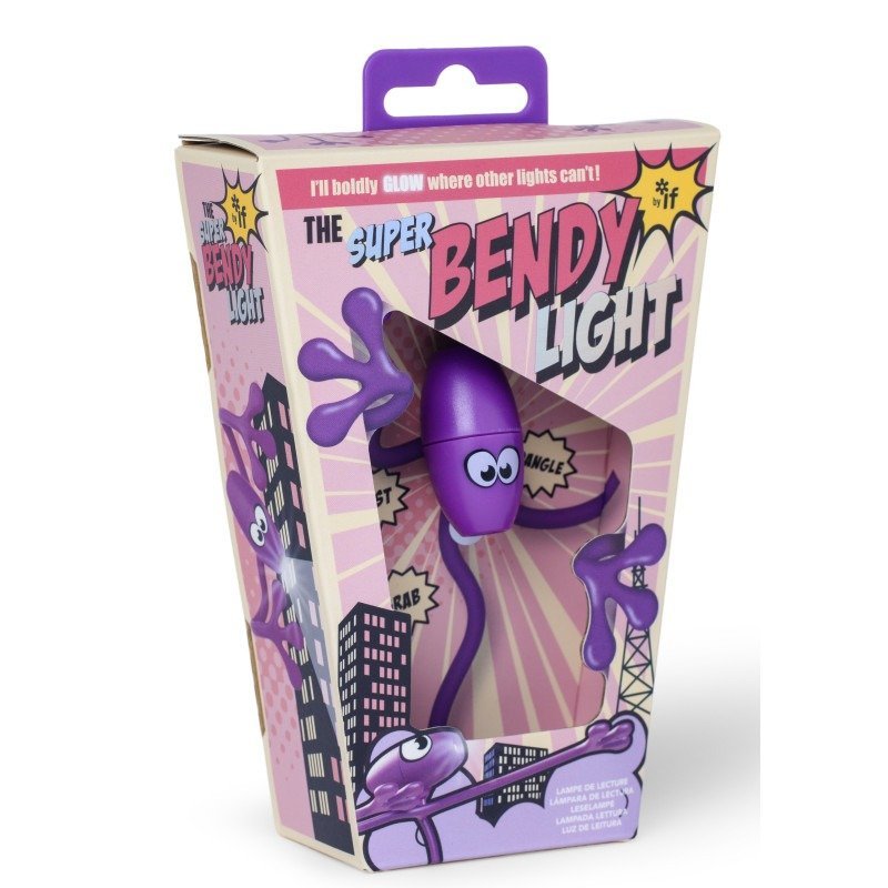 Lámpara lectura flexible Bendy Light morado