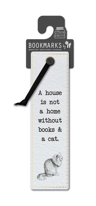 MARCAPAGINAS LITERARIO BOOKS & A CAT | 3 UNIDADES | (THE COMPANY CALLED IF HOUSE) Imagen principal del producto