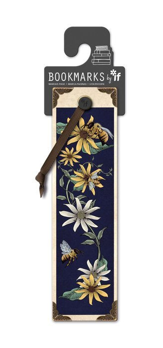 MARCAPAGINAS VINTAGE BEES & FLOWERS | 3 UNIDADES | (THE COMPANY CALLED IF HOUSE) Imagen principal del producto