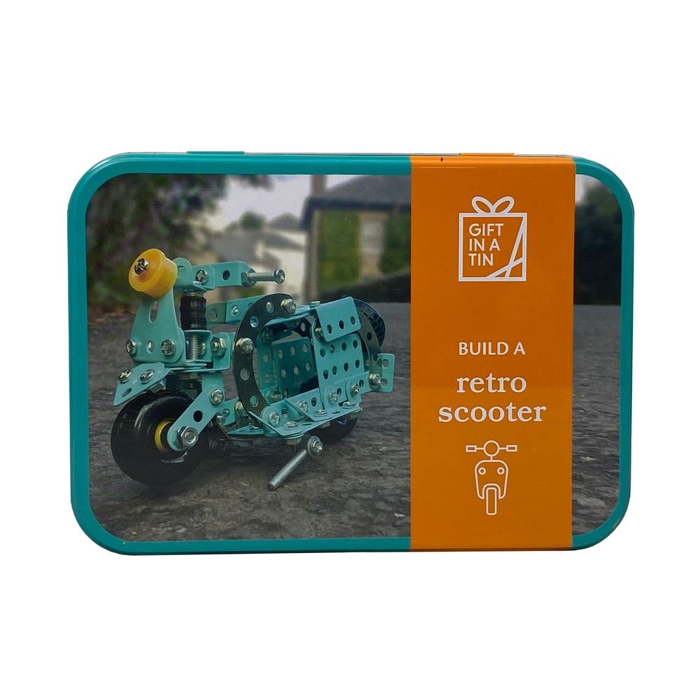 Juego Construcción Moto en Lata Scooter Retro WIDDOP