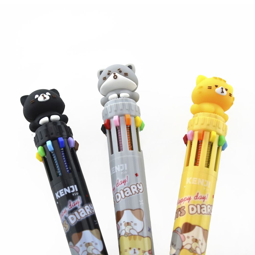 Bolígrafo Kuki Cats 10 colores 0,7mm - Pack 36 uds