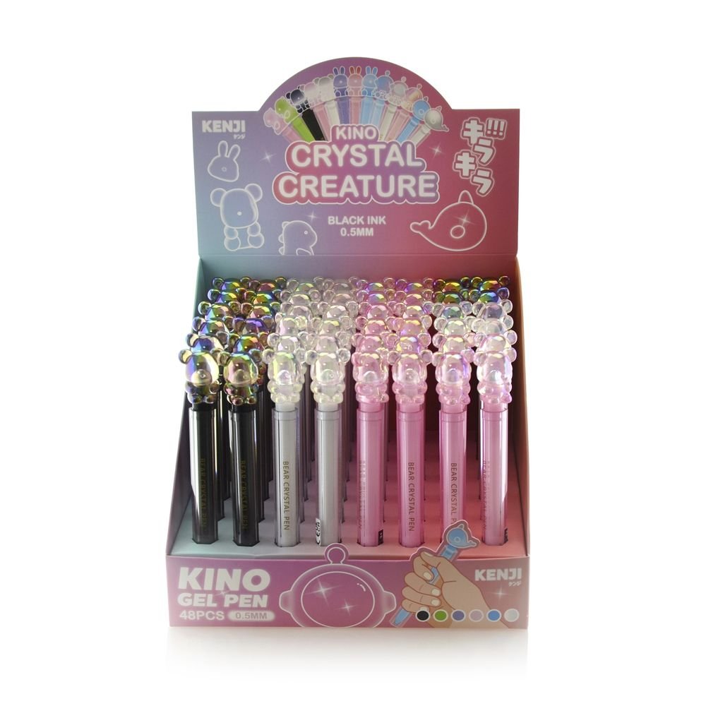 Expositor 48 bolígrafos Bear Crystal Fraga Kawaii