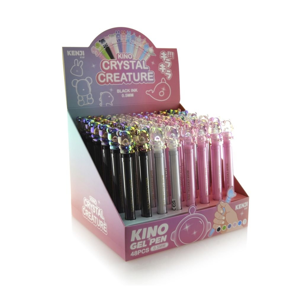 Expositor 48 bolígrafos Bear Crystal Fraga Kawaii