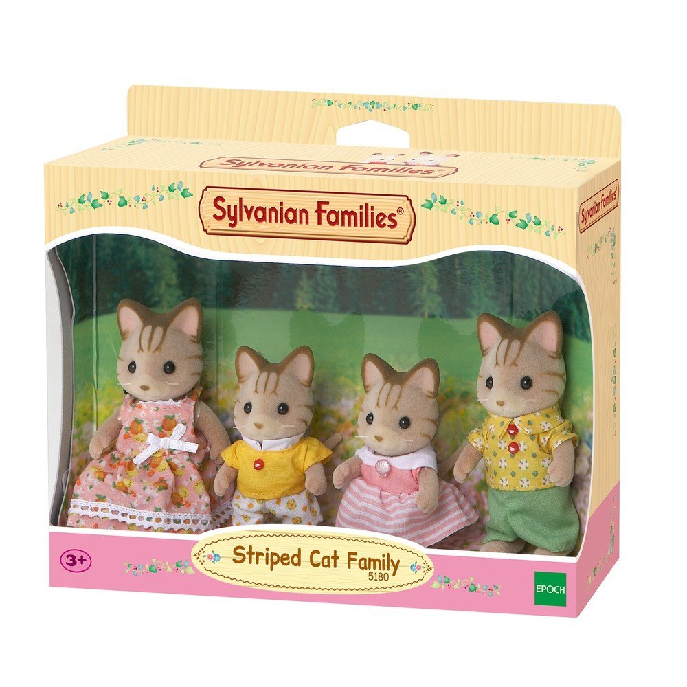 Sylvanian Families Familia Gato de Rayas