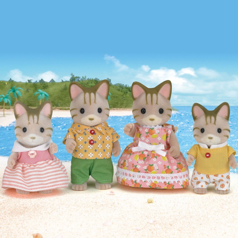 Sylvanian Families Familia Gato de Rayas