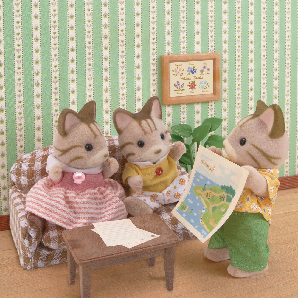 Sylvanian Families Familia Gato de Rayas