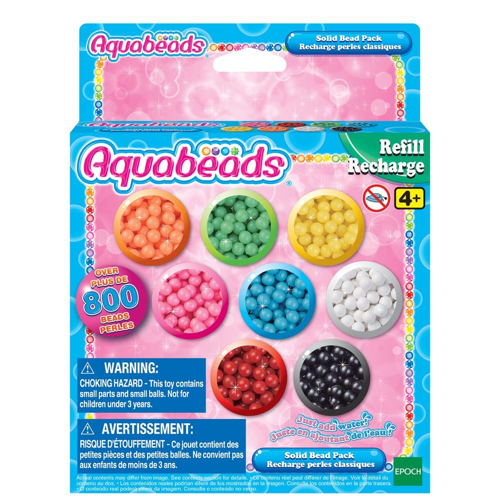 Juego Aquabeads Pack Abalorios Sólidos Epoch