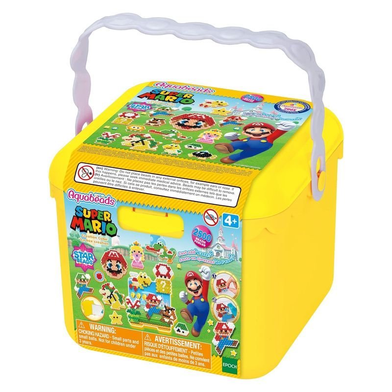 Juego Aquabeads Cubo de Creatividad Super Mario