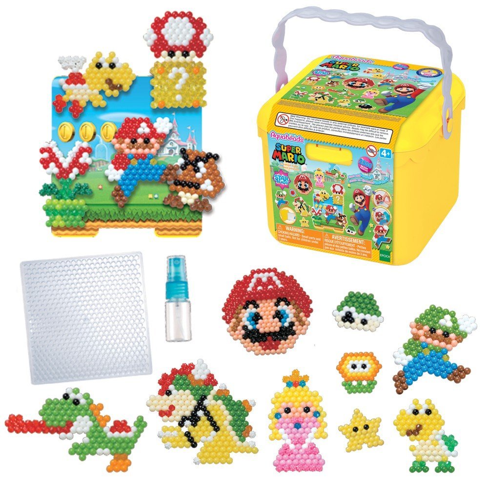 Juego Aquabeads Cubo de Creatividad Super Mario