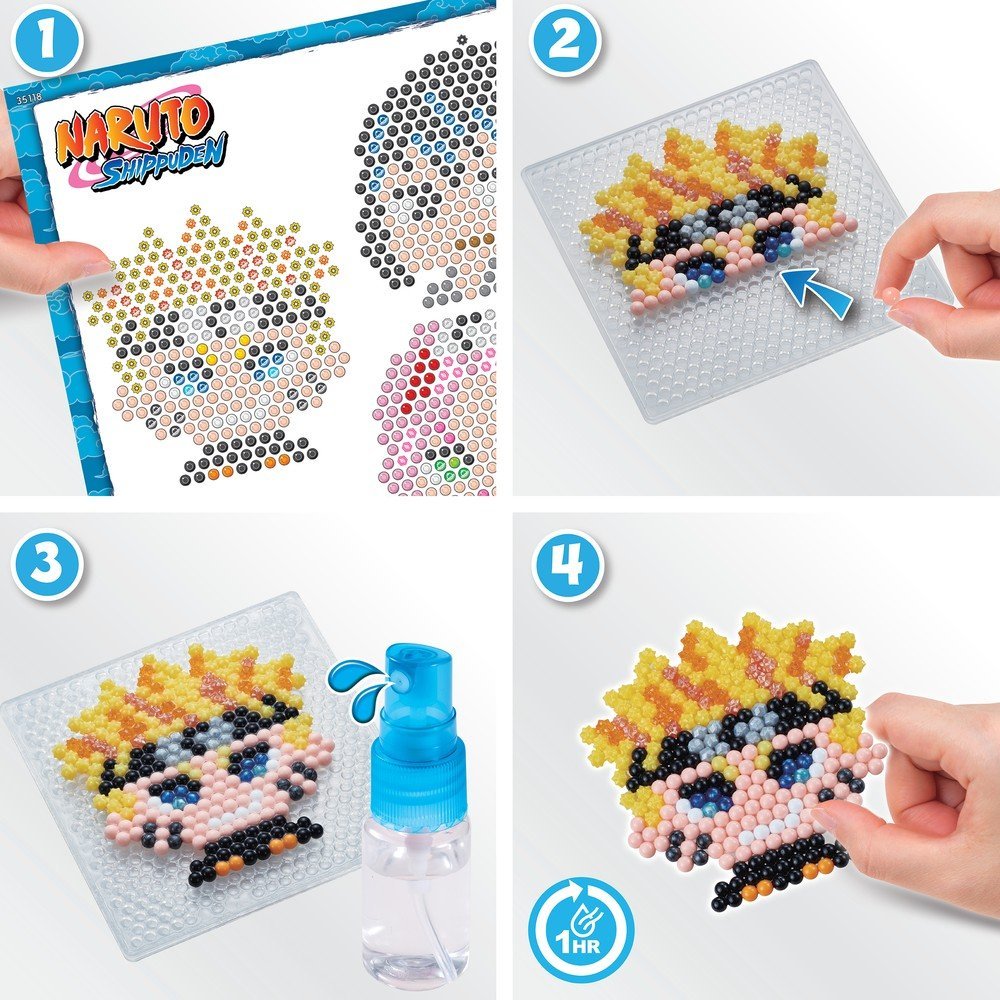 Juego Aquabeads Naruto Keychain Craft Kit