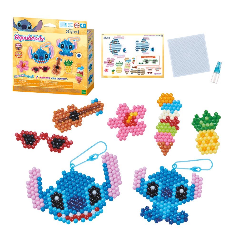 Juego Aquabeads Kit Llaveros Stitch