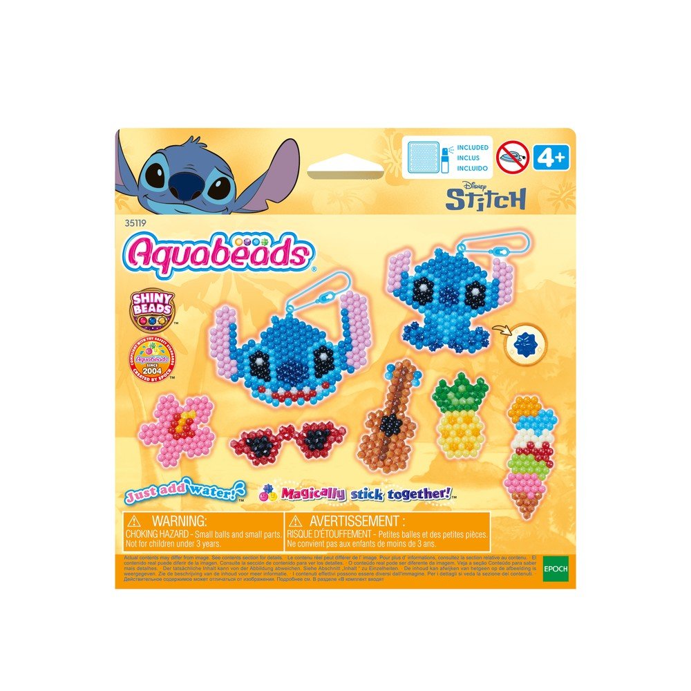 Juego Aquabeads Kit Llaveros Stitch