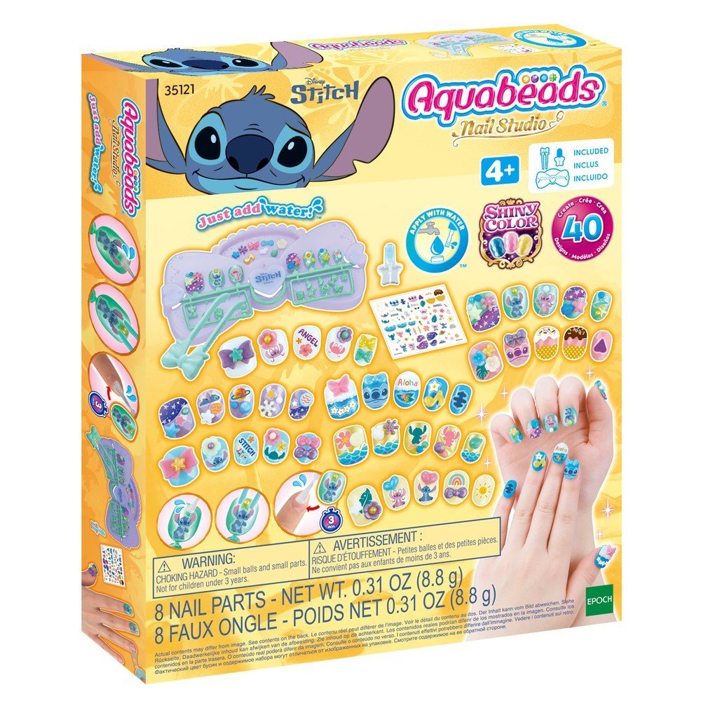 Juego Aquabeads Kit Diseña tus Uñas Stitch