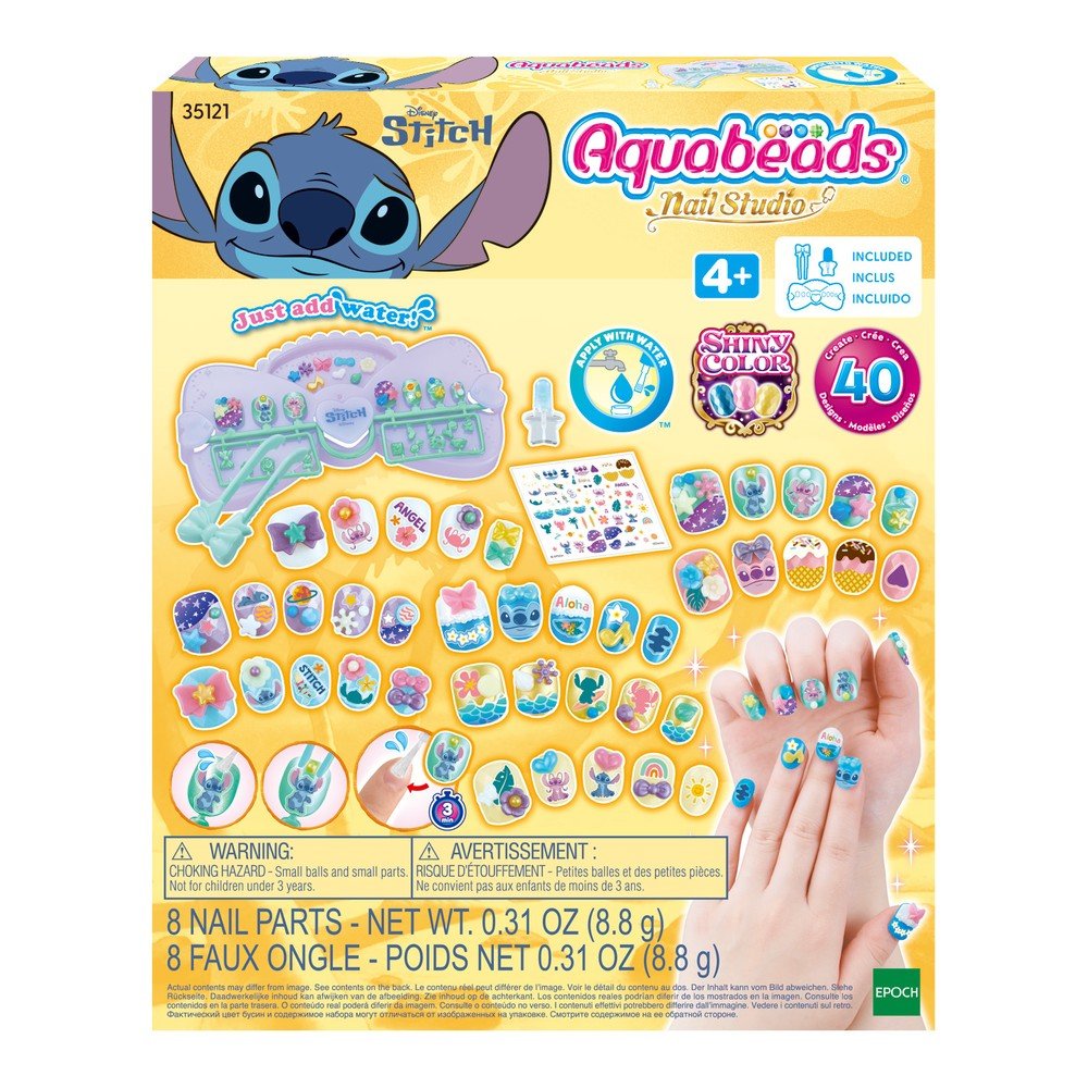 Juego Aquabeads Kit Diseña tus Uñas Stitch