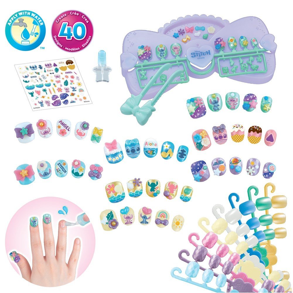 Juego Aquabeads Kit Diseña tus Uñas Stitch