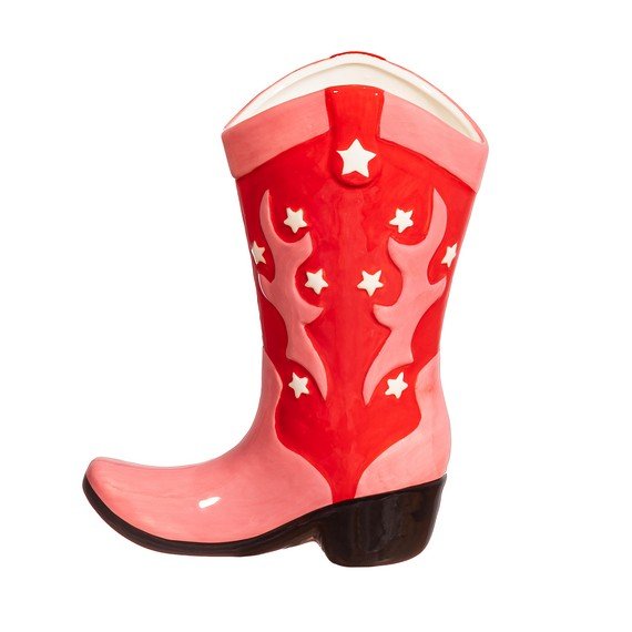 JARRON ROSA Y ROJO FORMA BOTA DE VAQUERO | SASS & BELLE | 1 UNIDAD | 5055259282481 Imagen principal del producto