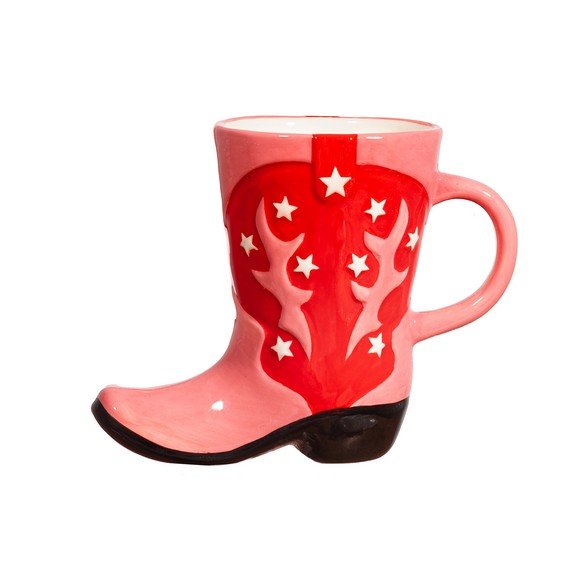 TAZA ROSA Y ROJA FORMA BOTA DE VAQUERO | SASS & BELLE | 1 UNIDAD | 5055259282498 Imagen principal del producto