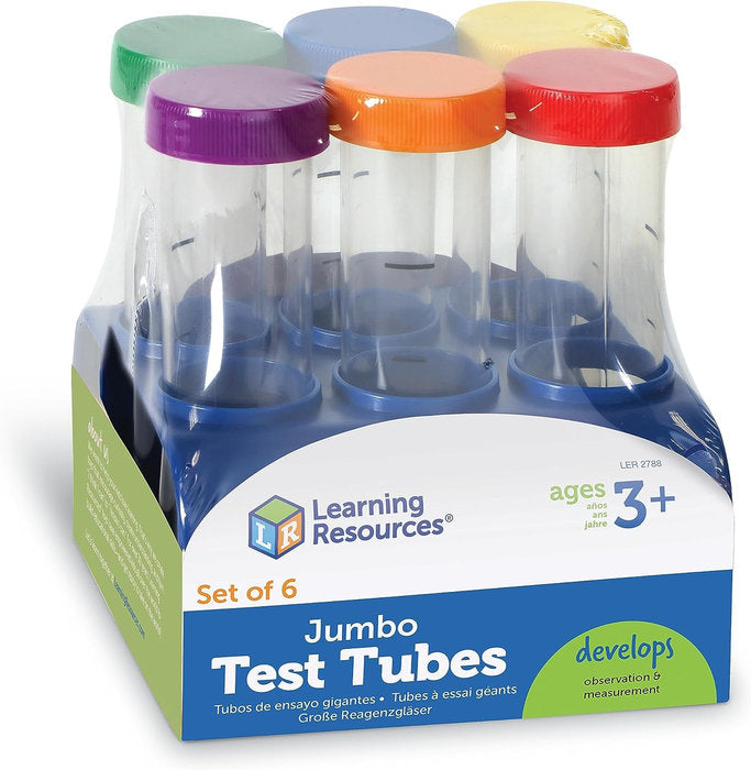 TUBOS DE ENSAYO JUMBO CON SOPORTE PRIMARY SCIENCE | LEARNING RESOURCES | 1 UNIDAD | 5055506405502 Imagen principal del producto