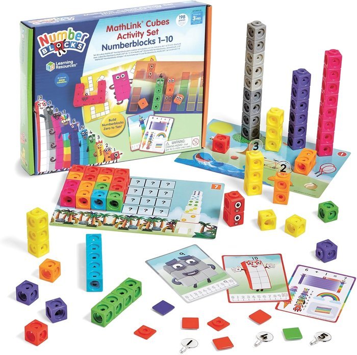JUEGO MATHLINK CUBES NUMBERBLOCKS 1-10 ACTIVITY SET | LEARNING RESOURCES | 1 UNIDAD | 5055506408381 Imagen principal del producto