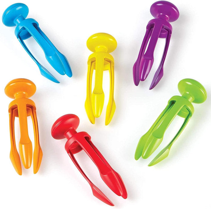 Set 6 Pinzas de Tres Brazos Learning Resources