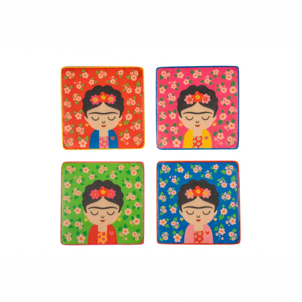Set 4 Posavasos Frida Papelería del Paseo Imagen principal del producto