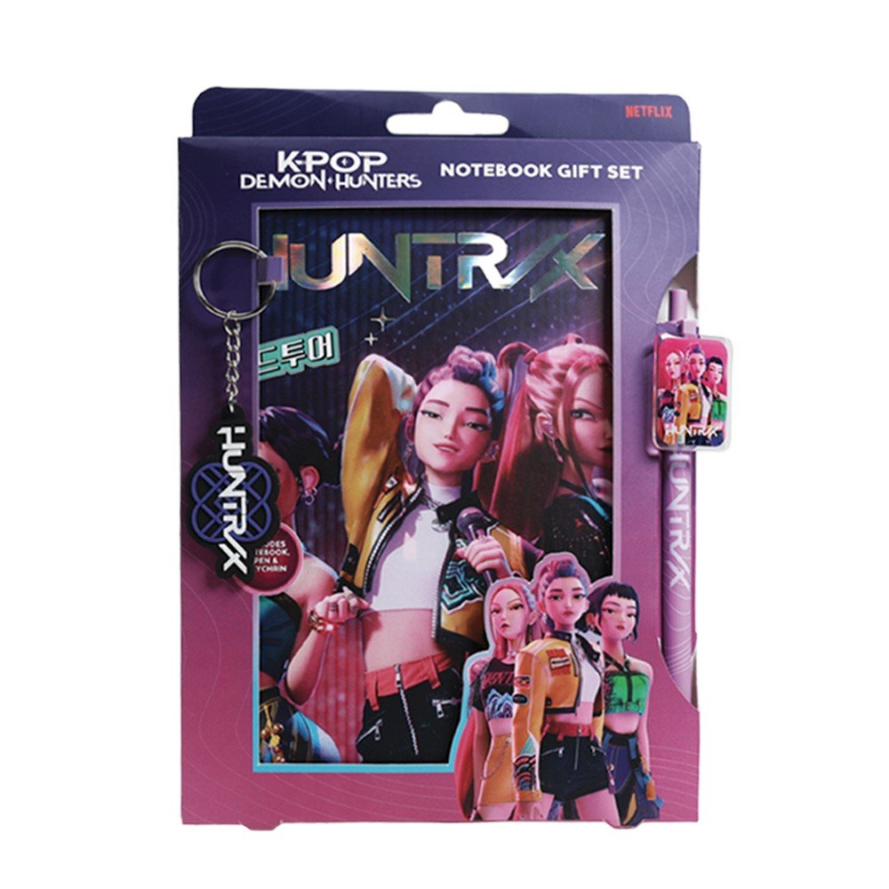Libreta con bolígrafo y llavero Huntrix K-Pop Demon Hunters