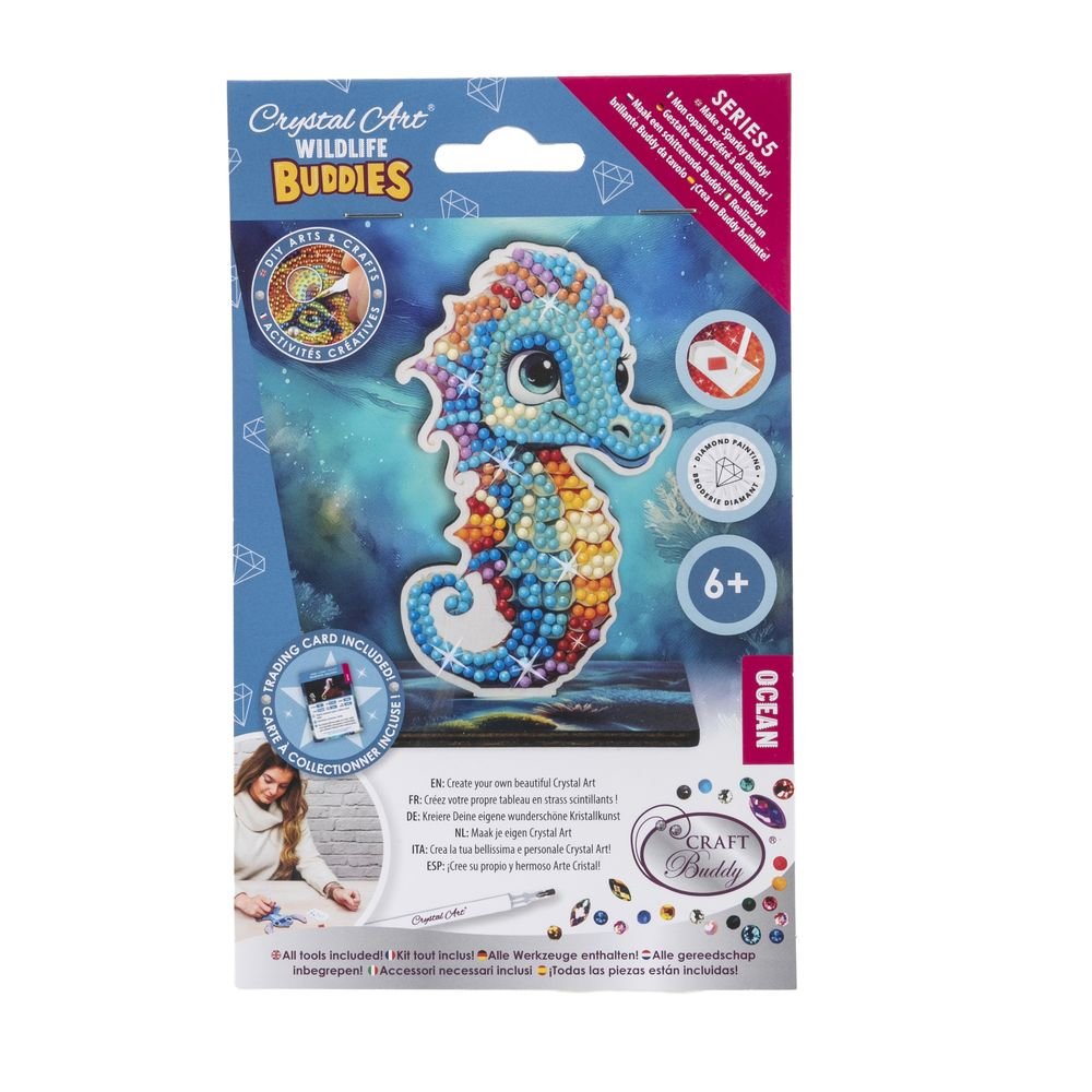 PINTAR DIAMANTE CRYSTAL ART BUDDY CABALLITO DE MAR | CRAFT BUDDIES | 1 UNIDAD | 5056588615254 Imagen principal del producto