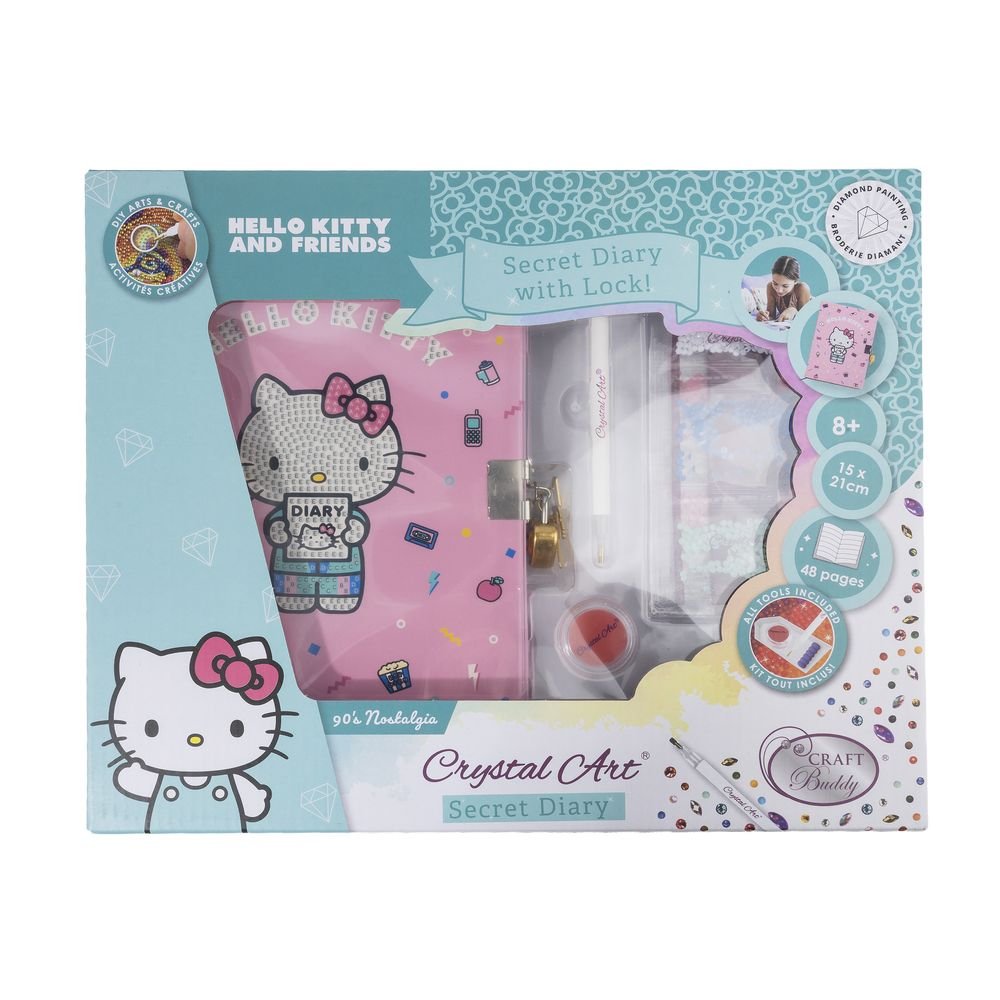 Pinta con Diamantes Hello Kitty y Diary Crystal Art CRAFT BUDDIES