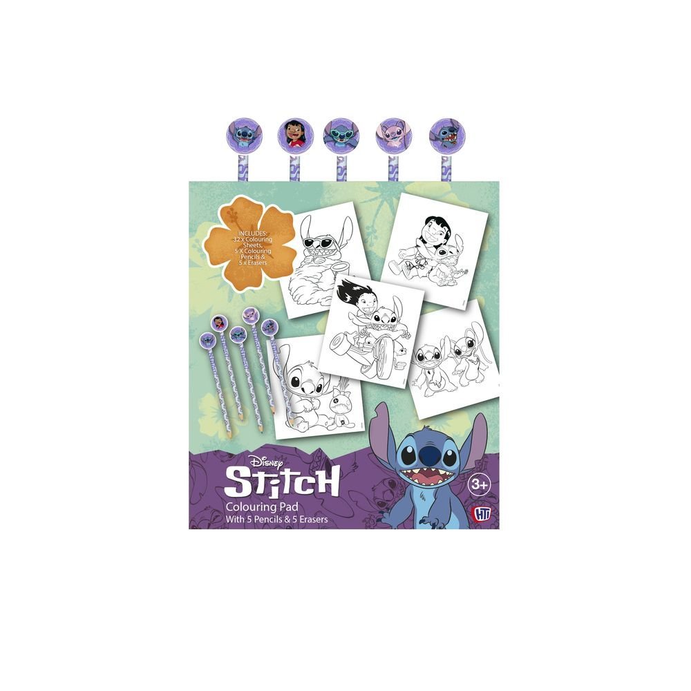 Libro de colorear con lápices con goma Stitch CYP Imagen principal del producto