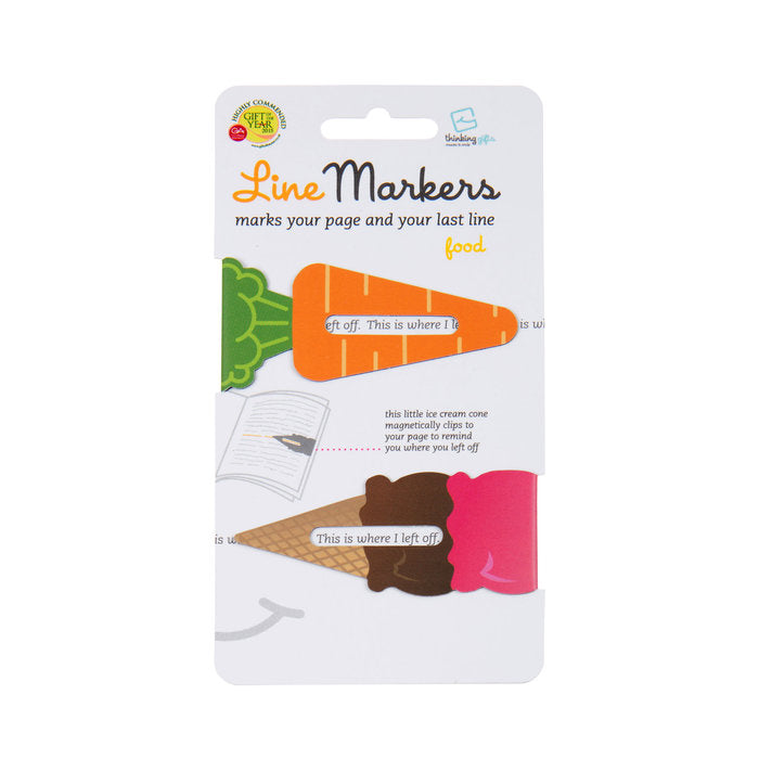 MARCAPAGINAS LINEMARKERS FOOD | 1 UNIDADES | (THINKING GIFTS) Imagen principal del producto