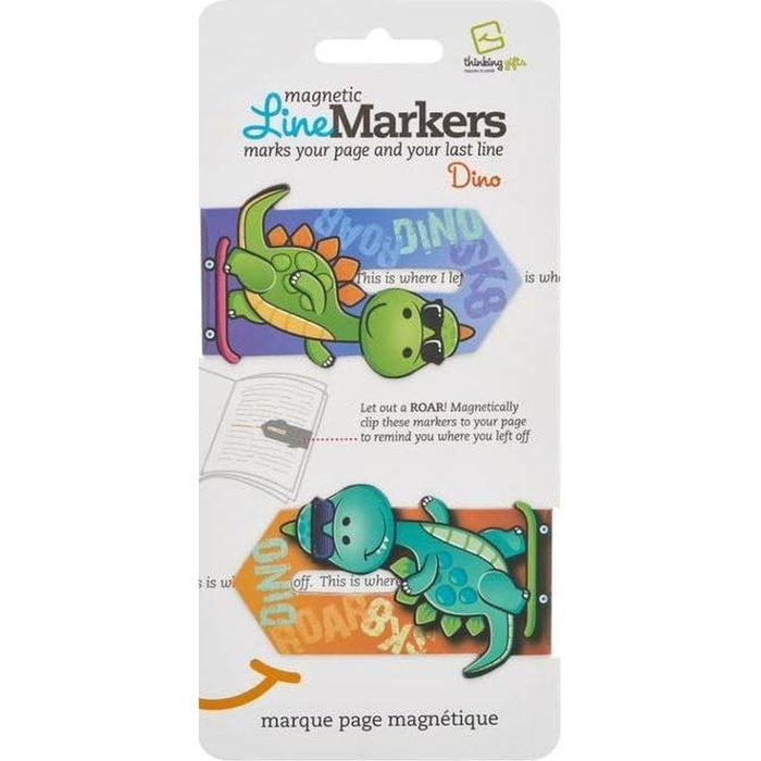 MARCAPAGINAS LINEMARKERS DINOSAURIO | 1 UNIDADES | (THINKING GIFTS) Imagen principal del producto