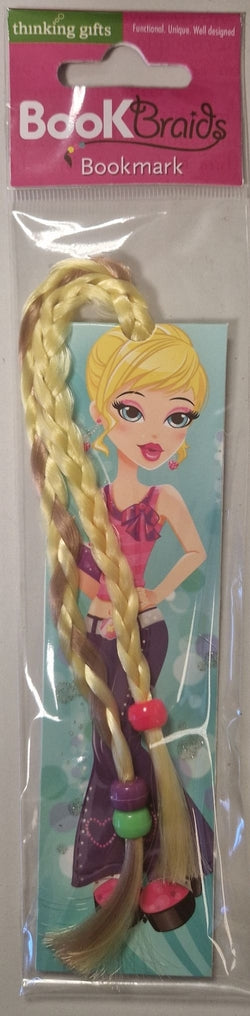 Marcapáginas Rubia con Trenzas Thinking Gifts para lectura