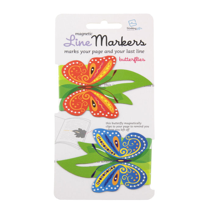 MARCAPAGINAS LINEMARKERS BUTTERFLIES | 1 UNIDADES | (THINKING GIFTS) Imagen principal del producto