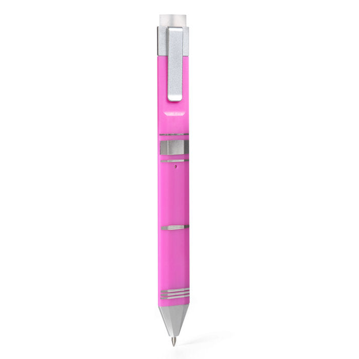 MARCAPAGINAS PEN BOOKMARK ROSA + PLATA | 1 UNIDADES | (THINKING GIFTS) Imagen principal del producto