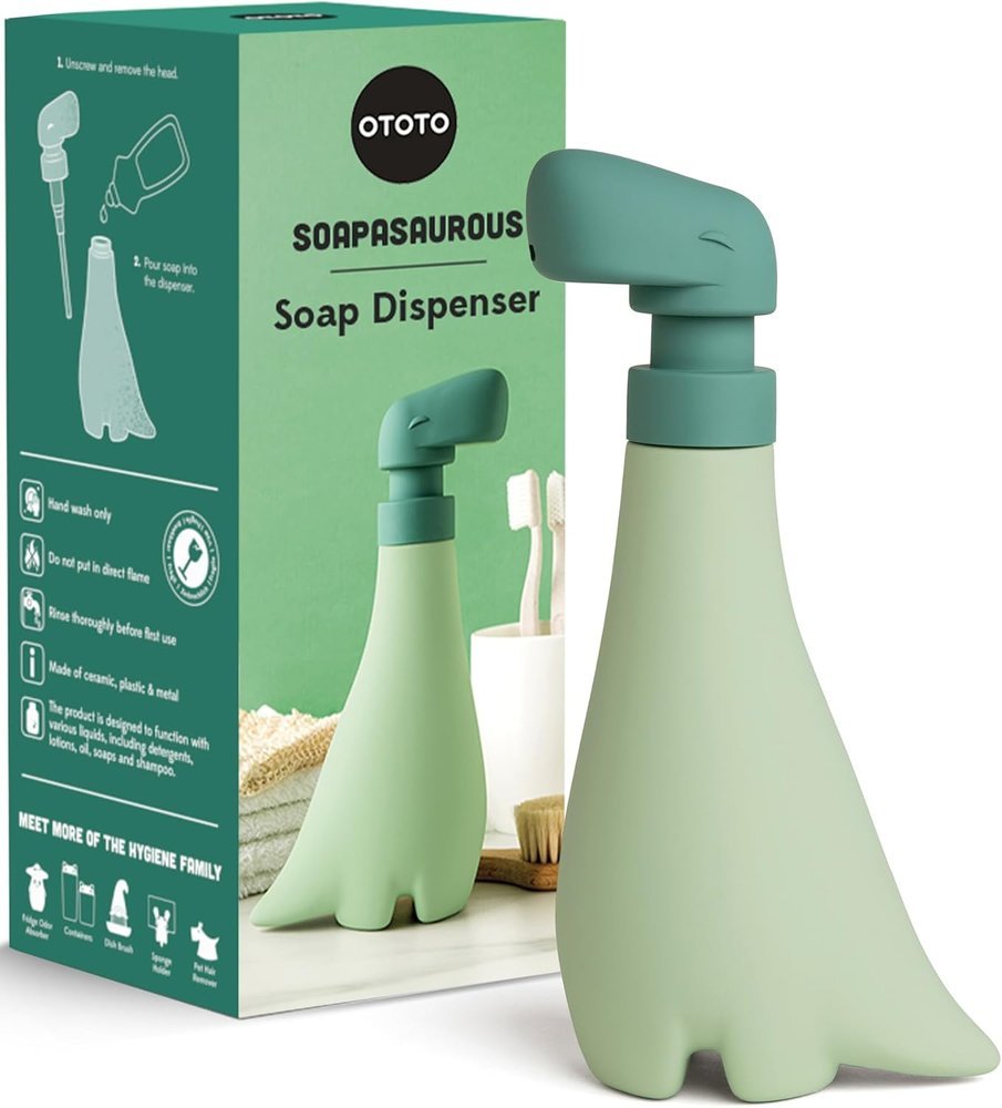 Dispensador de jabón con forma de dinosaurio Ototo Jabonosaurio Imagen principal del producto