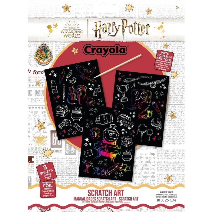 Set 3 Láminas para Rascar Harry Potter Crayola Imagen principal del producto