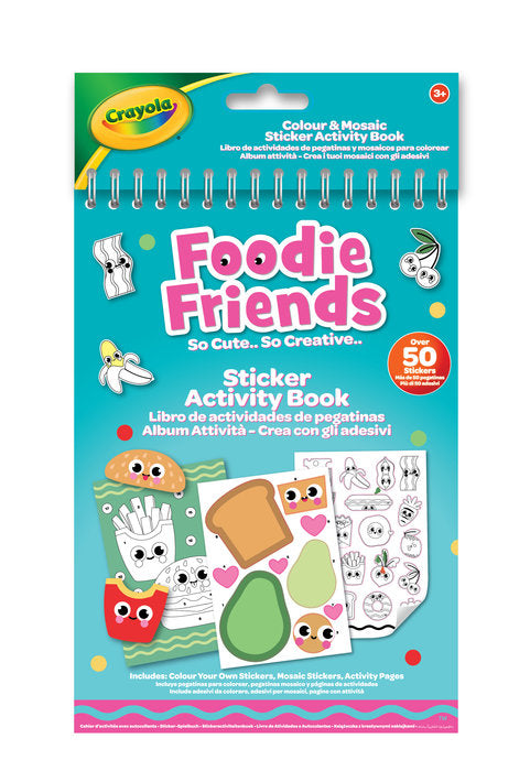 ALBUM ACTIVIDADES Y PEGATINAS FOODIE FRIENDS | 1 UNIDADES | (CRAYOLA)