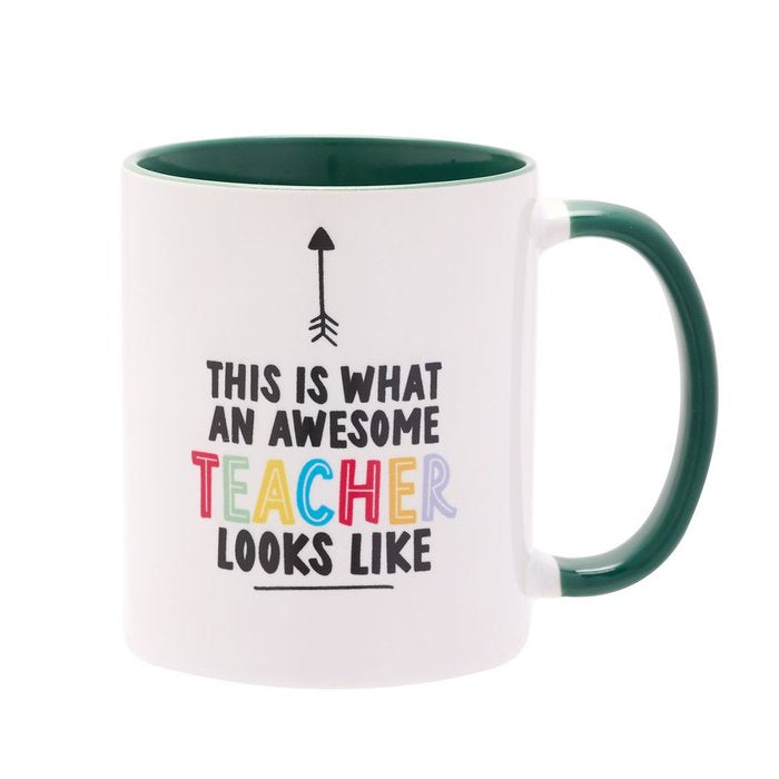 TAZA PORCELANA AWESOME TEACHER INTERIOR VERDE | WIDDOP | 1 UNIDAD | 5063322007176 Imagen principal del producto