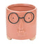Macetero cerámica cara con gafas marrón Widdop